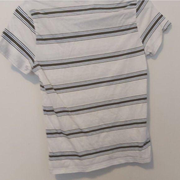 ESSENTIALS by FULL TILT | Boys Striped T Shirt White Black Size Small - Picture 2 of 5